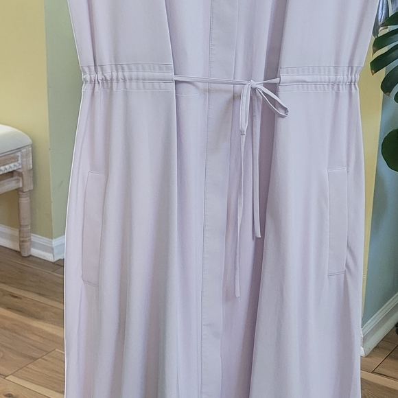Athleta Mara Maxi Button Down Athleisure Travel Dress Pockets Lilac Twilight M - Picture 6 of 15
